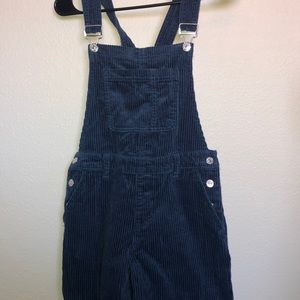 Blue corduroy overalls